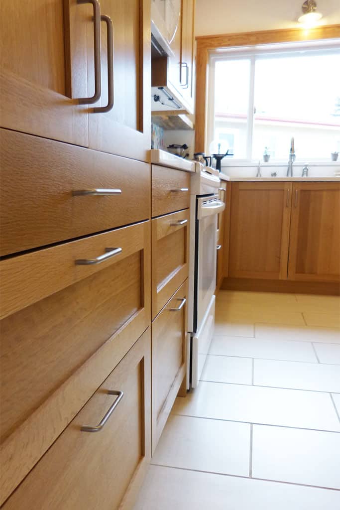 93mm Frame Kitchen Base Unit Cabinet Solid Wood Shaker Natural Oak 